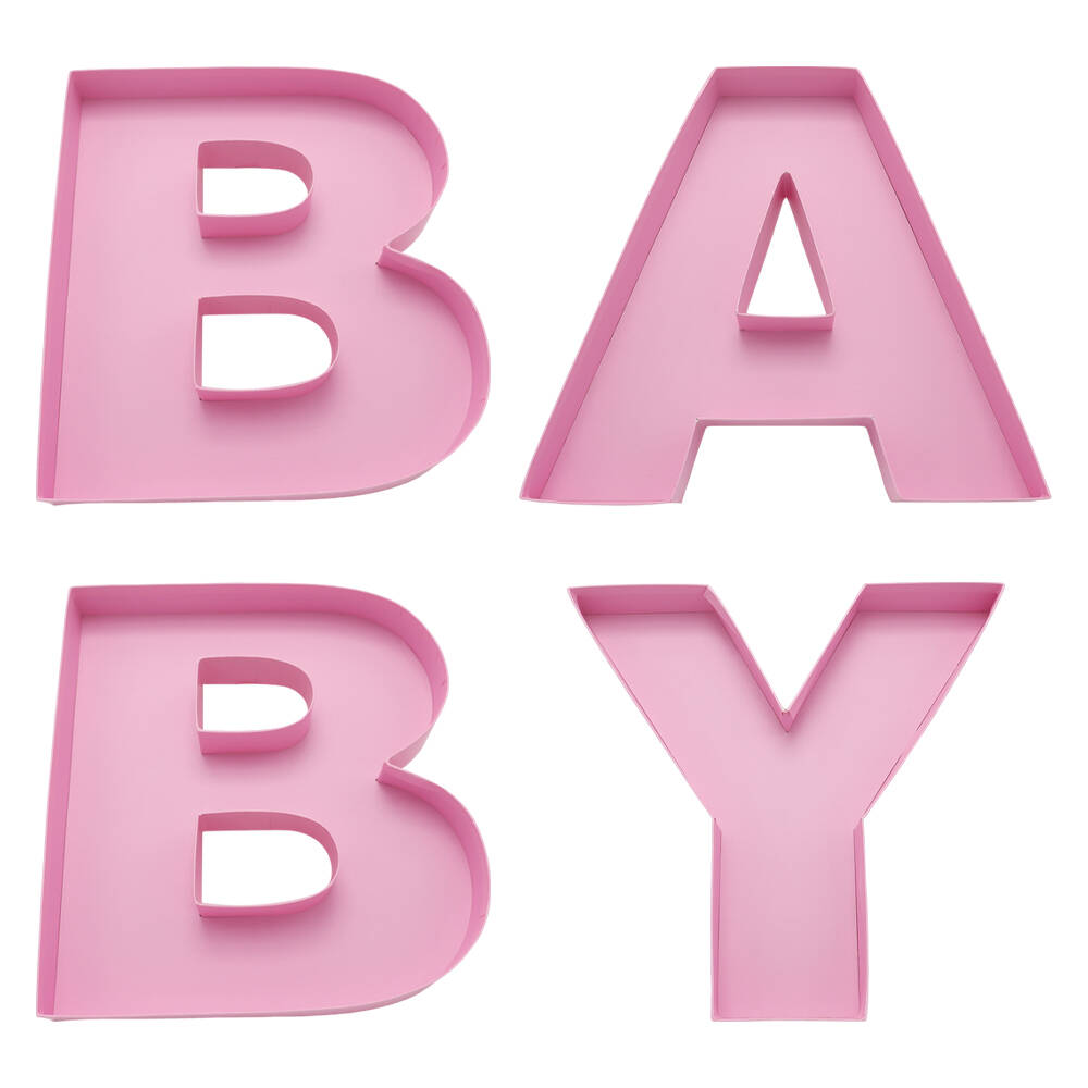 12inch Cardboard Fillable BABY Letter Charcuterie Board Tray for BABY Shower