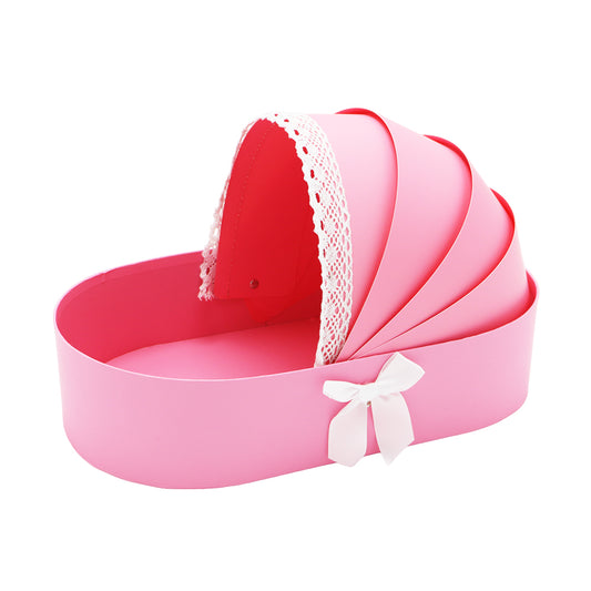 BABY Cardboard Bassinet Shaped Gift Basket for BABY Shower