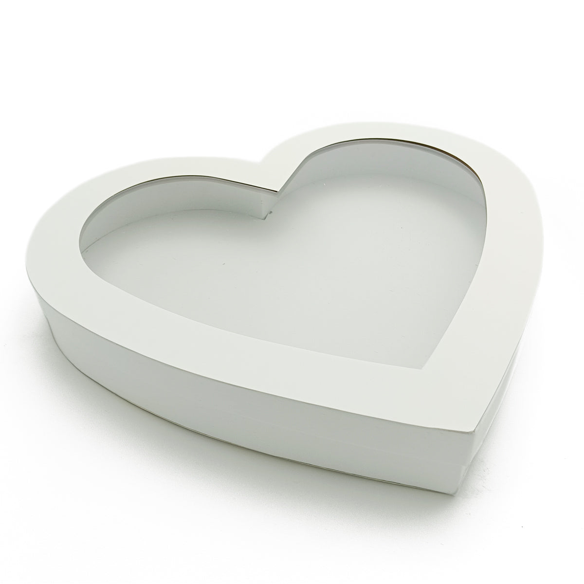 Large Heart Shaped Gift Empty Box With Clear Window Lid